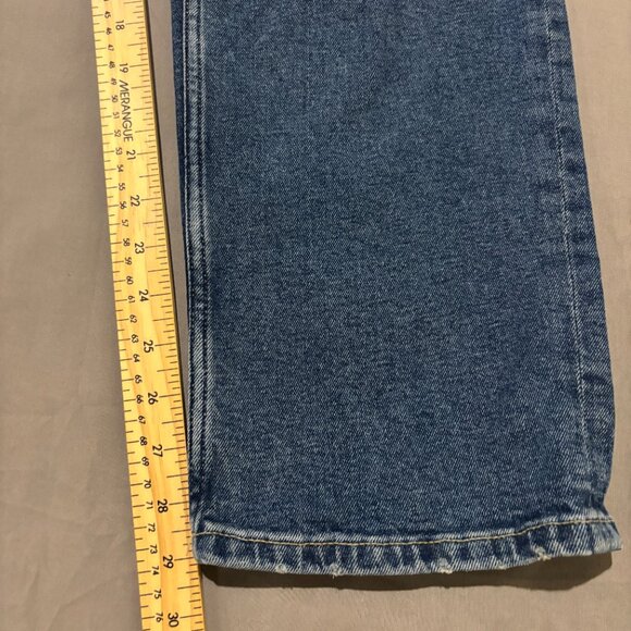 Tommy Hilfiger Jeans 34x29 Blue Straight Leg Distressed Y2K Grunge High Rise - Picture 2 of 7